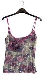 Floral Lace Mesh Camisole Top