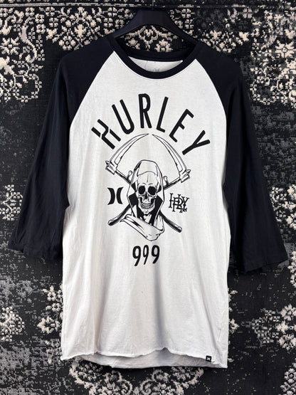Vintage Hurley Skull Graphic Long Sleeve Shirt