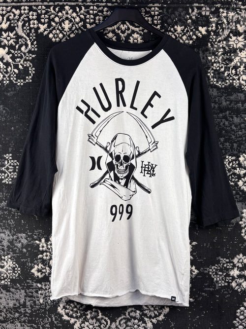Vintage Hurley Skull Graphic Long Sleeve Shirt