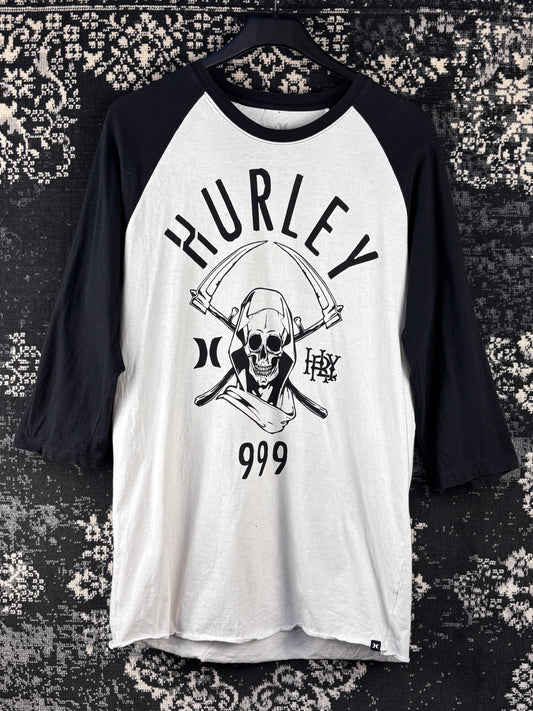 Vintage Hurley Skull Graphic Long Sleeve Shirt