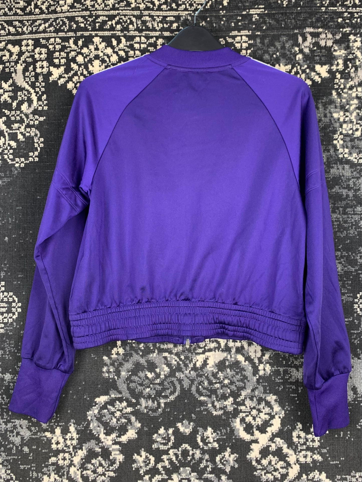 Vintage Adidas Purple Cropped Zip Up Track Jacket