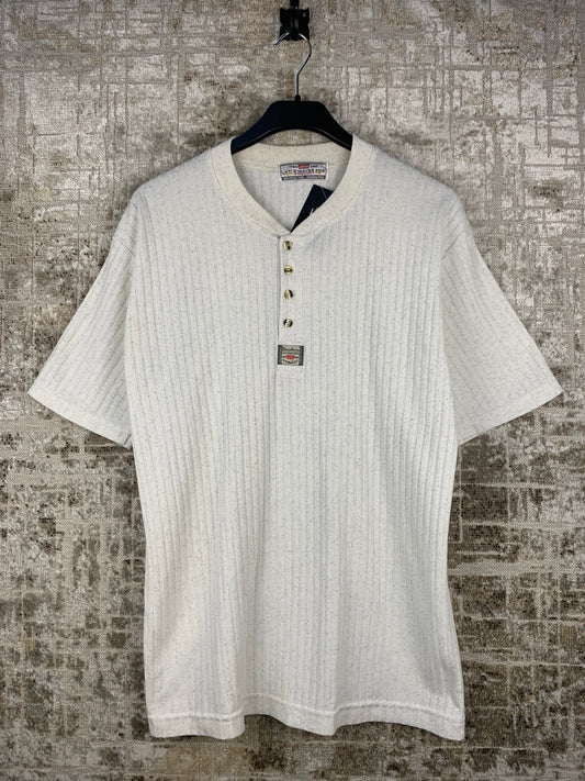 Men's Vintage Levi Strauss Beige Ribbed T-Shirt
