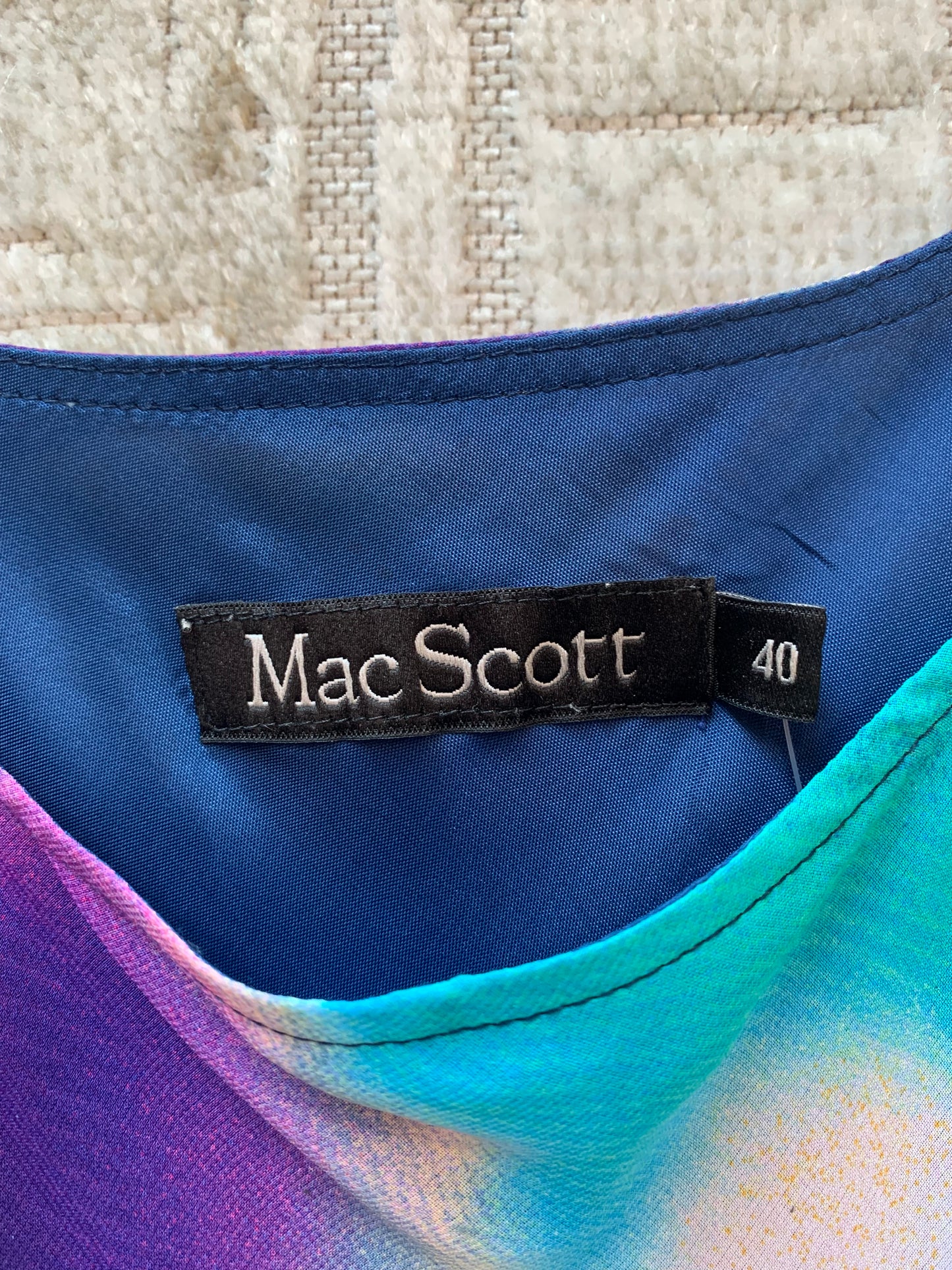 Mac Scott Watercolour Ruched Midi Dress