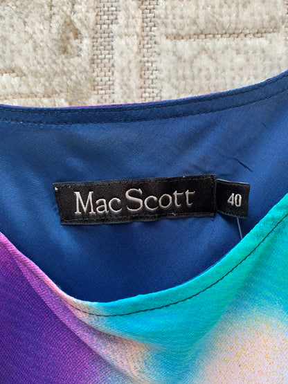 Mac Scott Watercolour Ruched Midi Dress