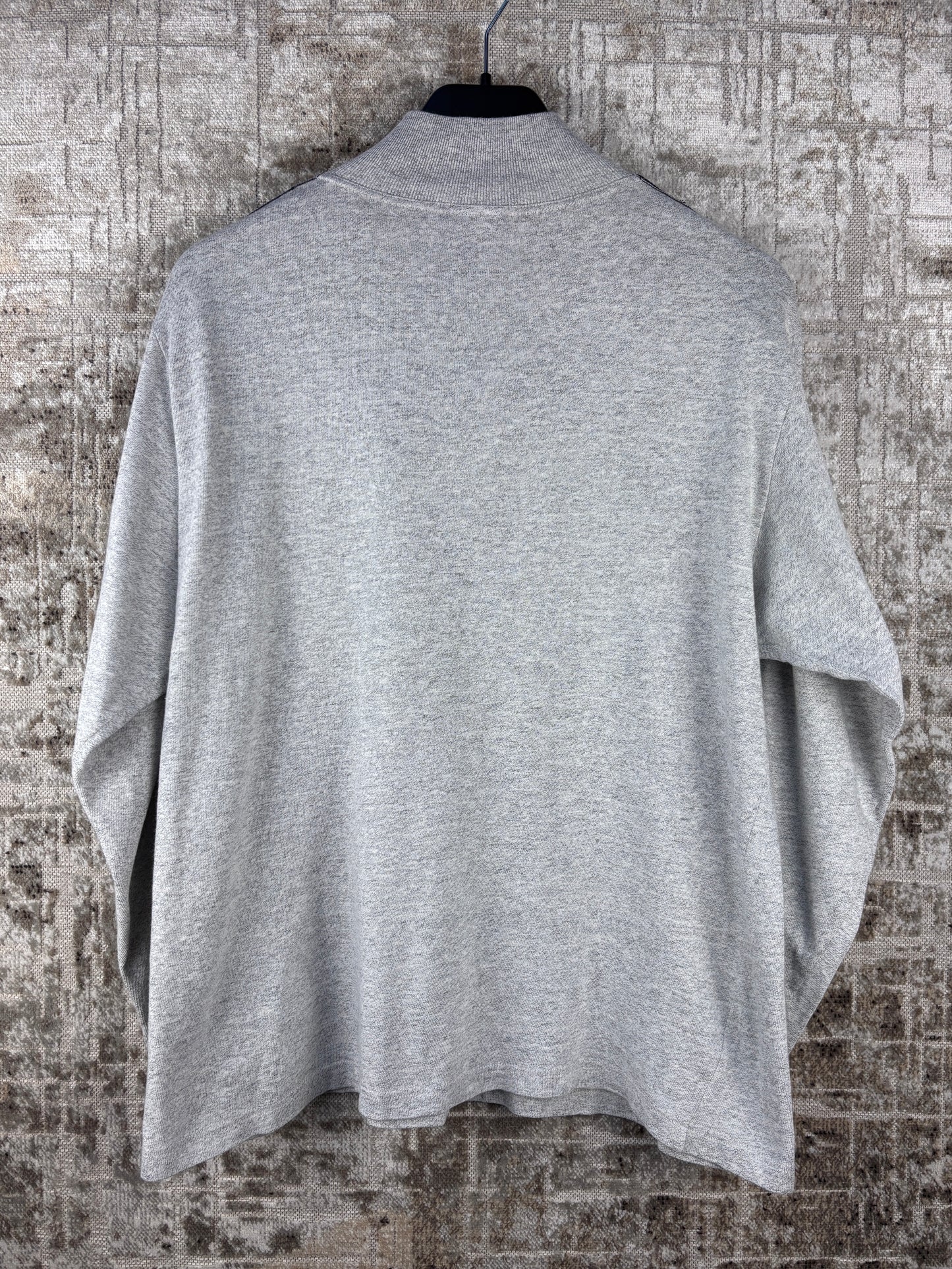 Mens Vintage Asics Light Gray Quarter Zip Sweatshirt