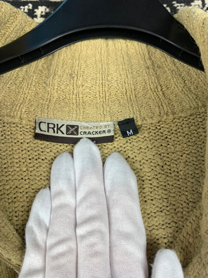 Y2K Style Women Light Brown Zip-Up Knit Hoodie