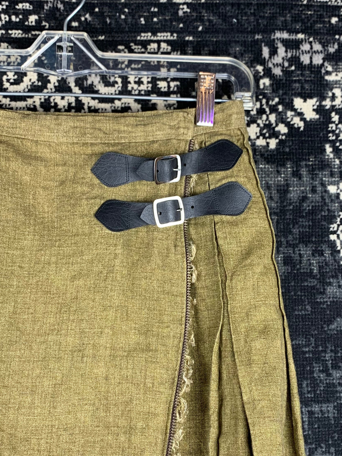 Vintage Women’s Boho Frayed Hem Mini Skirt