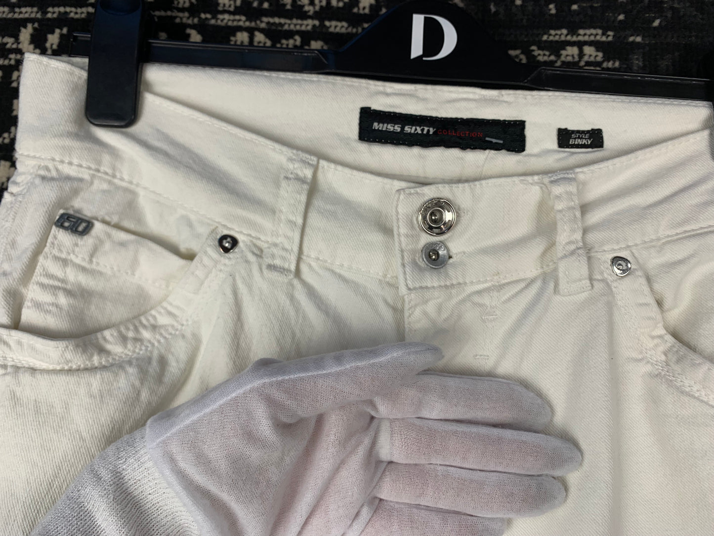 Women's Vintage Miss Sixty White Low Waist Jeans