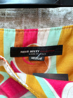 Miss Sixty Y2K Abstract Print Pleated Mini Skirt