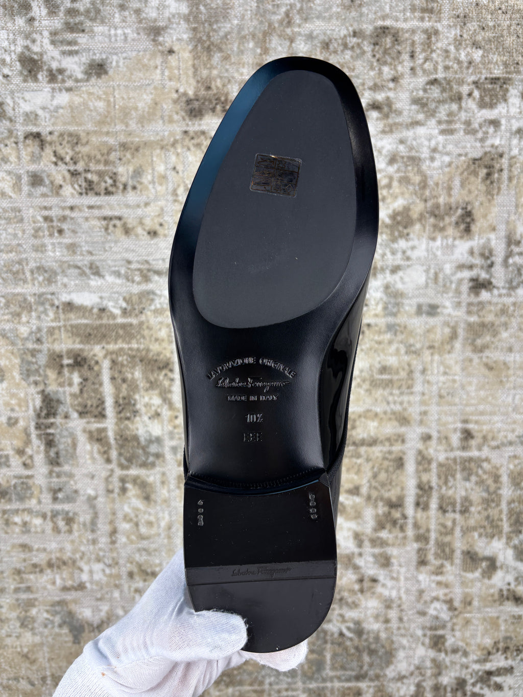 Ferragamo Magic Patent Leather Derby Shoes
