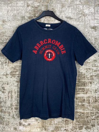 Mens Vintage Abercrombie Fitch Navy Blue Graphic T Shirt