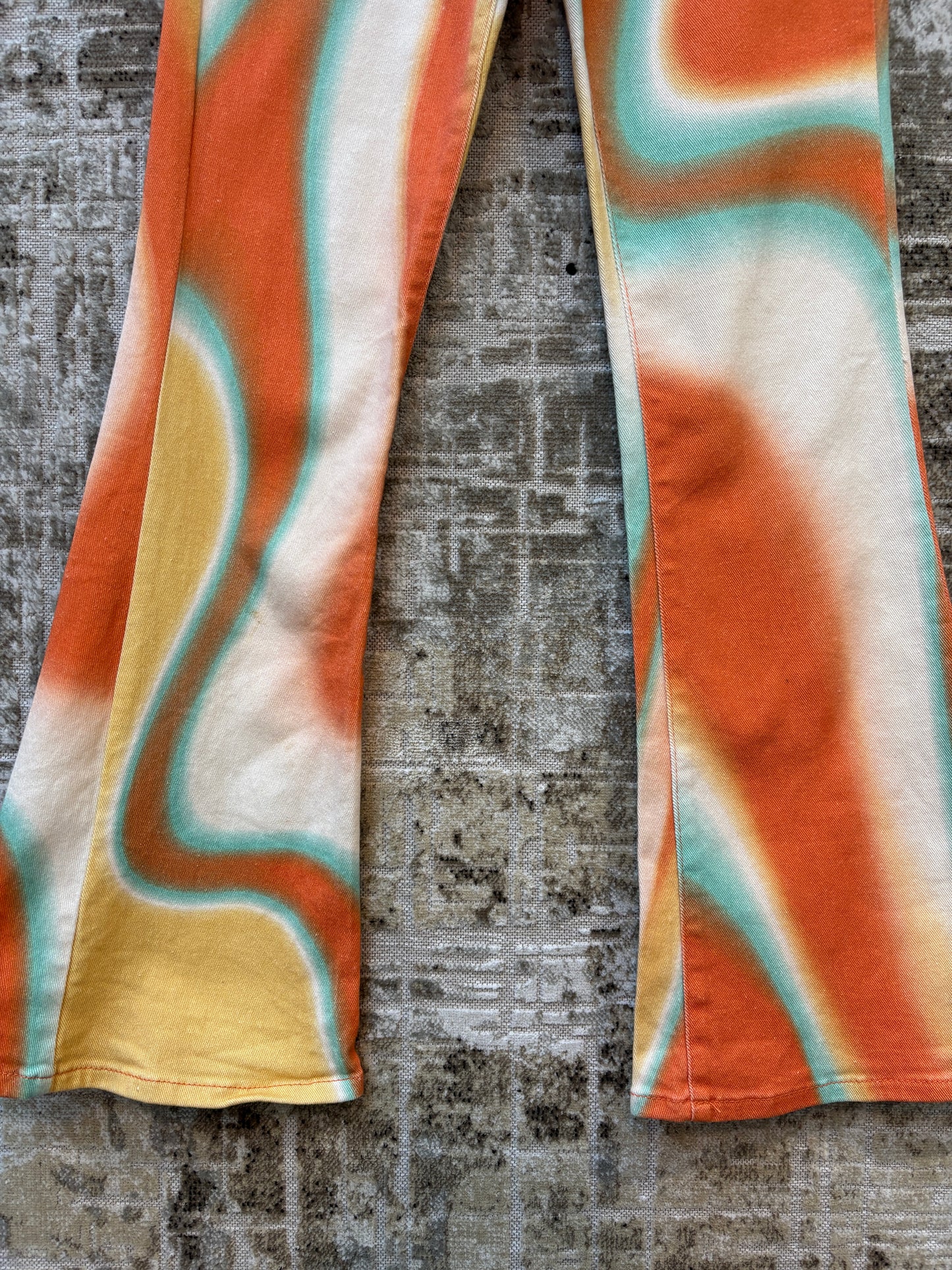 Jaded London Swirl Print Flare Jeans