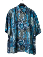 Fictif 90s Silk Abstract Print Short Sleeve Shirt