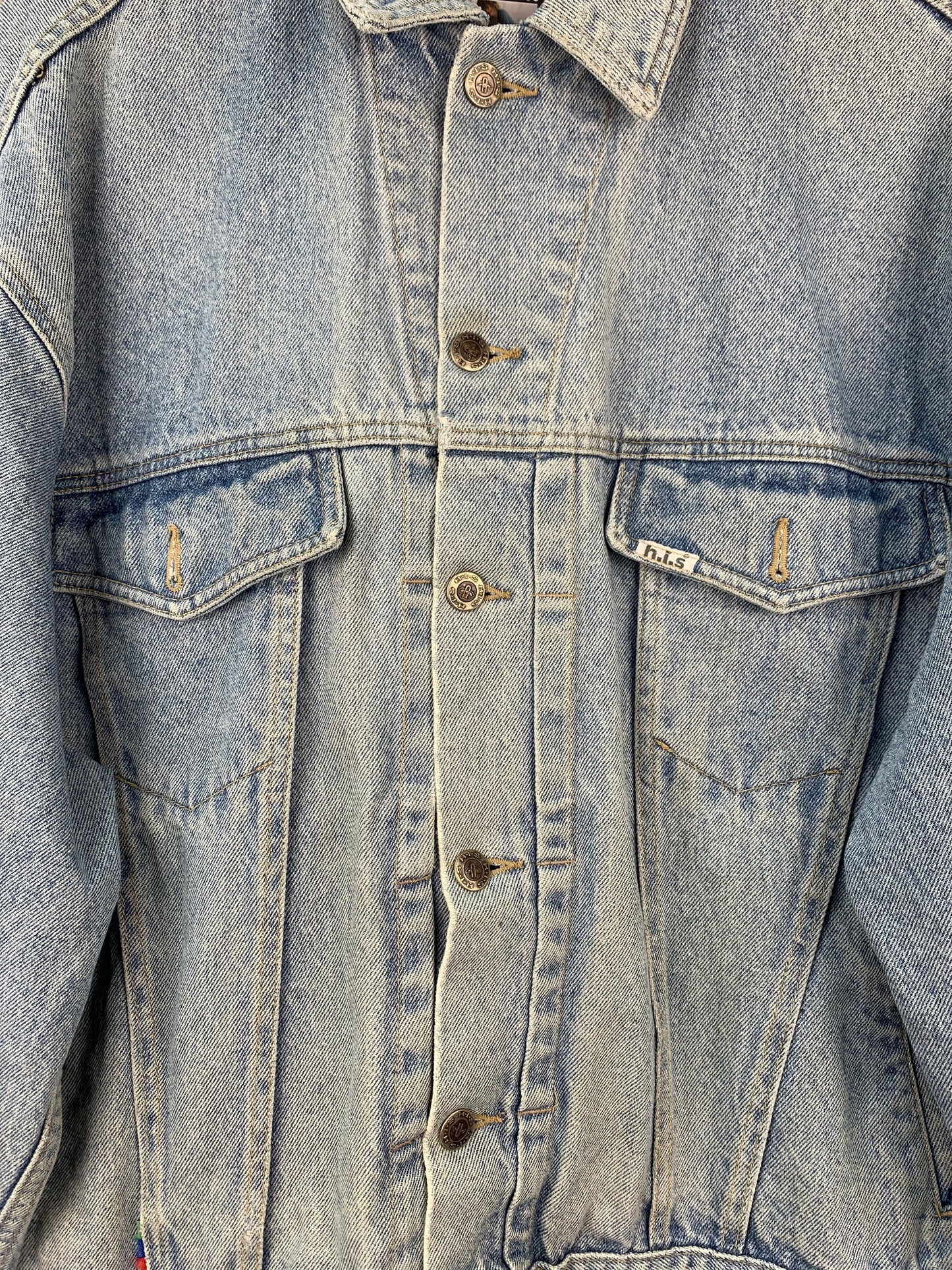 h.i.s Mens Light Washed Denim Jacket