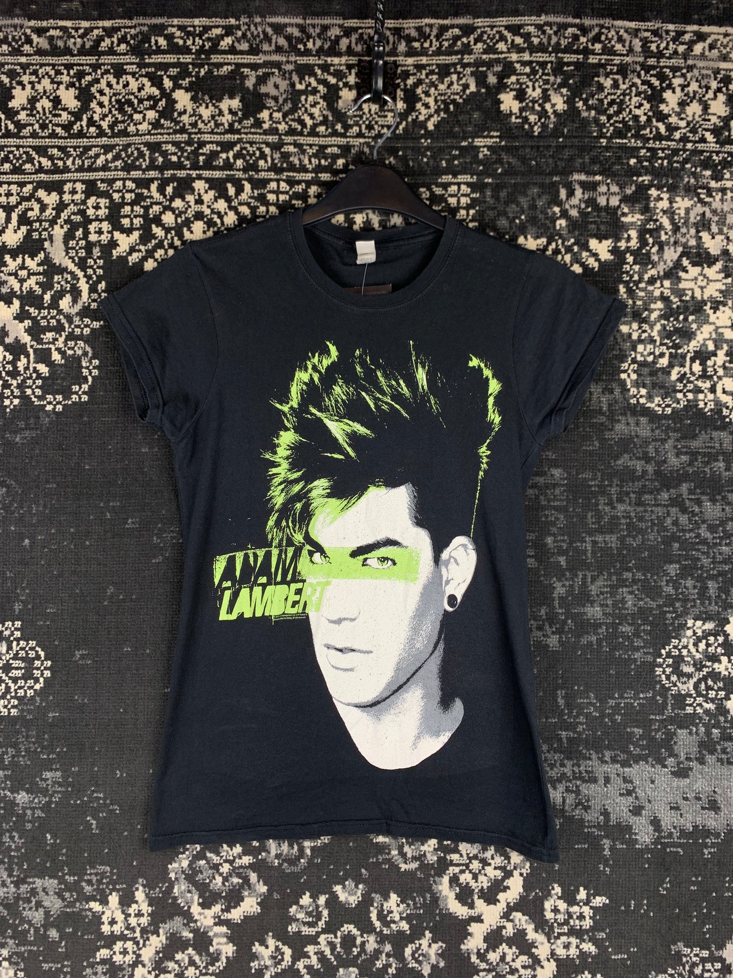 Y2K Women's Black Adam Lambert Graphic Band T-Shirt