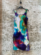 Mac Scott Watercolour Ruched Midi Dress