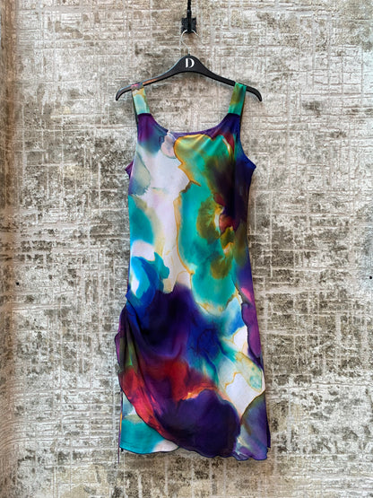 Mac Scott Watercolour Ruched Midi Dress