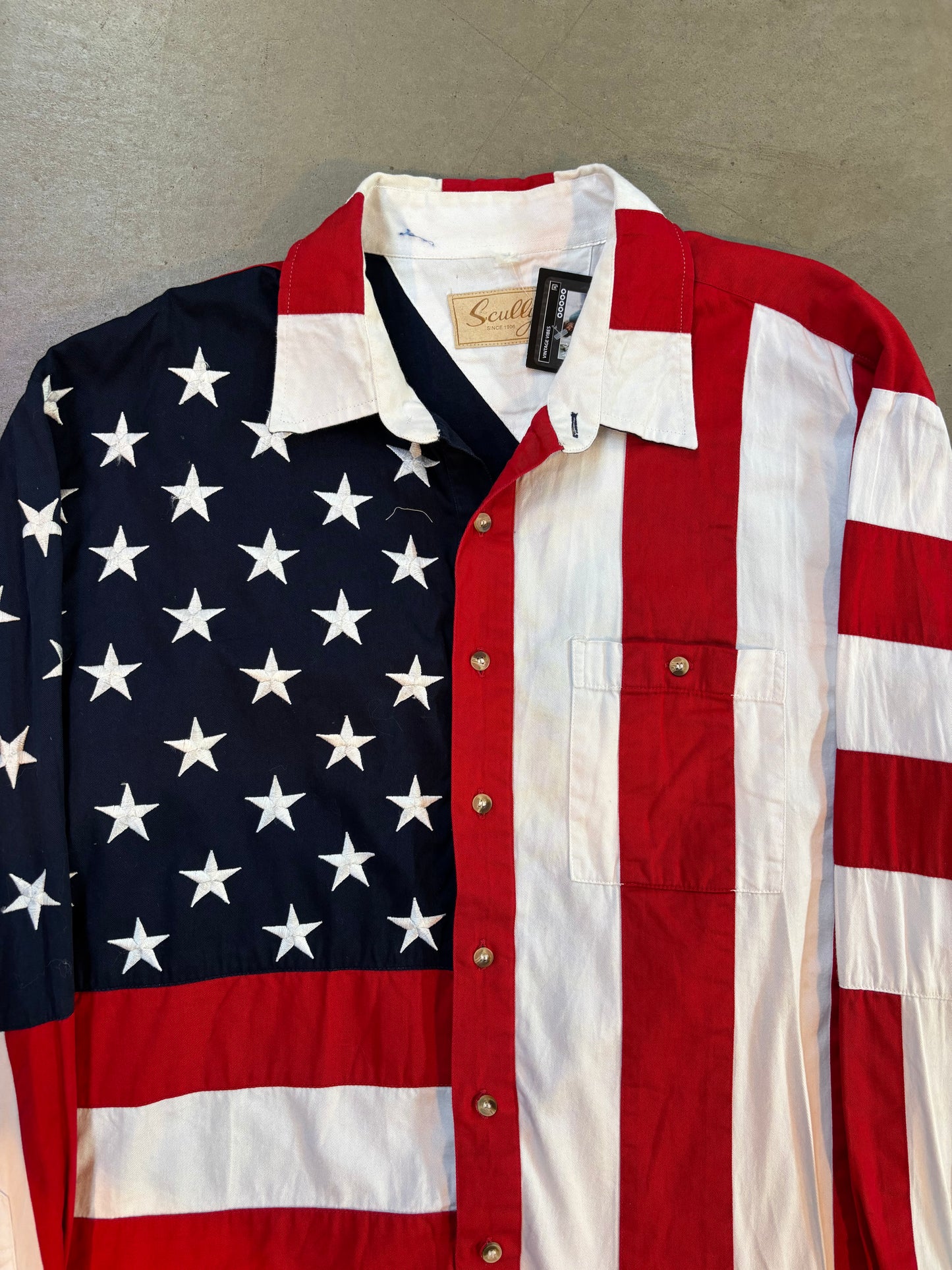 American Flag Button Down Shirt