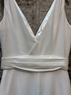 Ivory Sleeveless V-Neck Maxi Gown