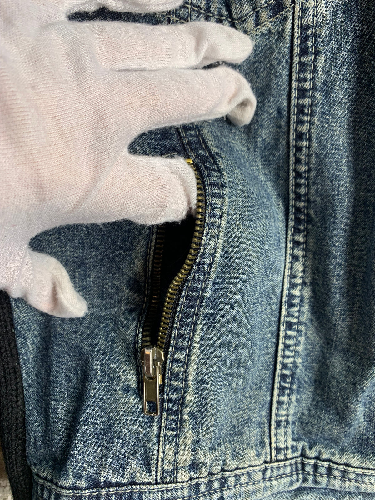 Camaieu Denim & Knit Zip Jacket
