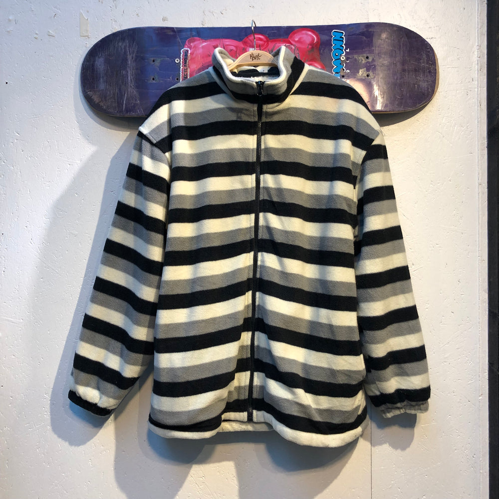 Striped Teddy Zip Up