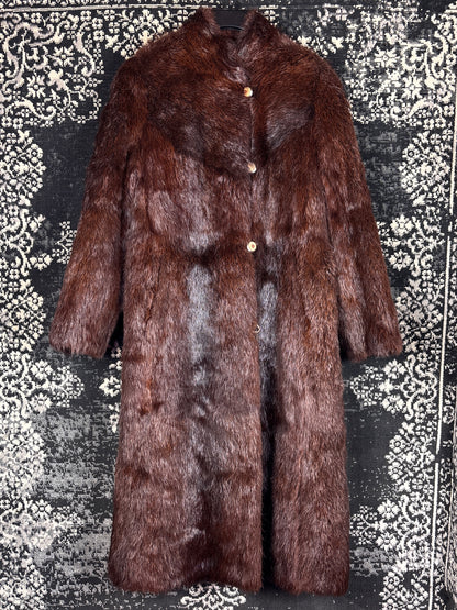 Women's Vintage Genuine Beaver Fur Coat