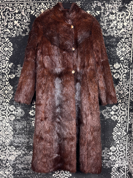 Women's Vintage Genuine Beaver Fur Coat