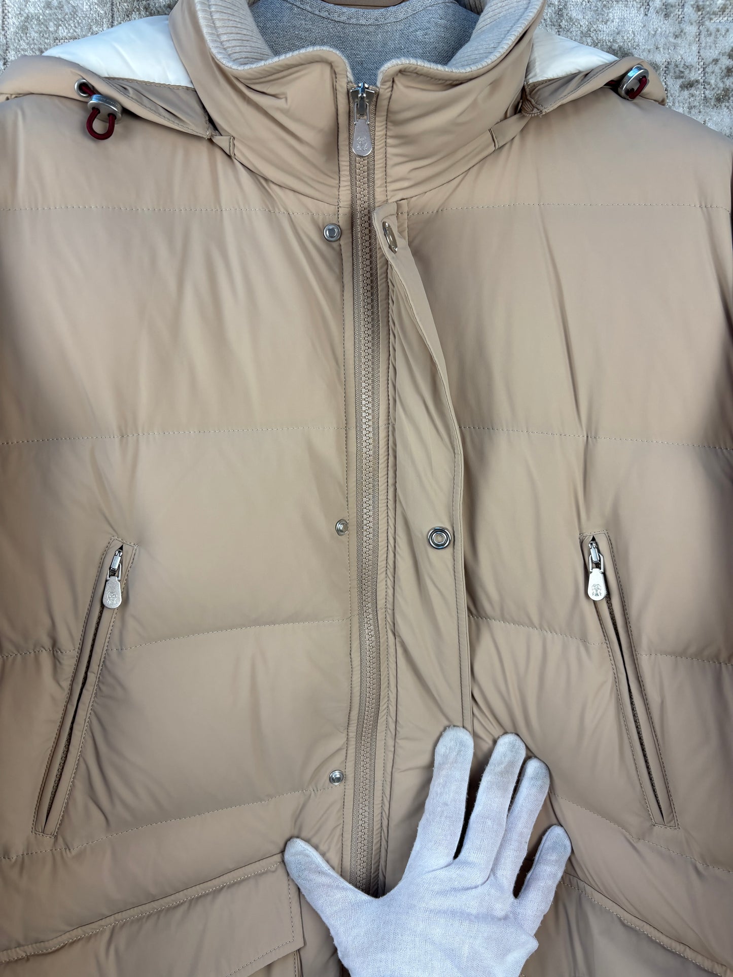 Brunello Cucinelli Men’s Beige Down Jacket
