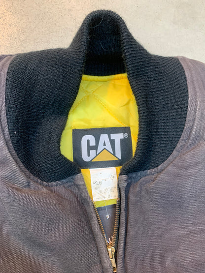 Vintage Men's CAT Heavy-Duty Quilted Bomber Jacket