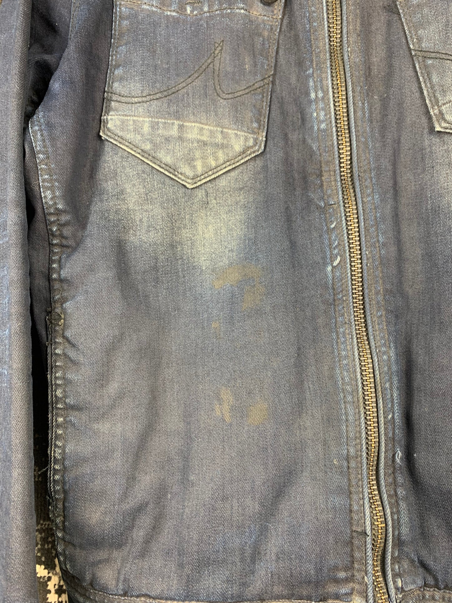 Men's Vintage Washed Blue Denim Jacket