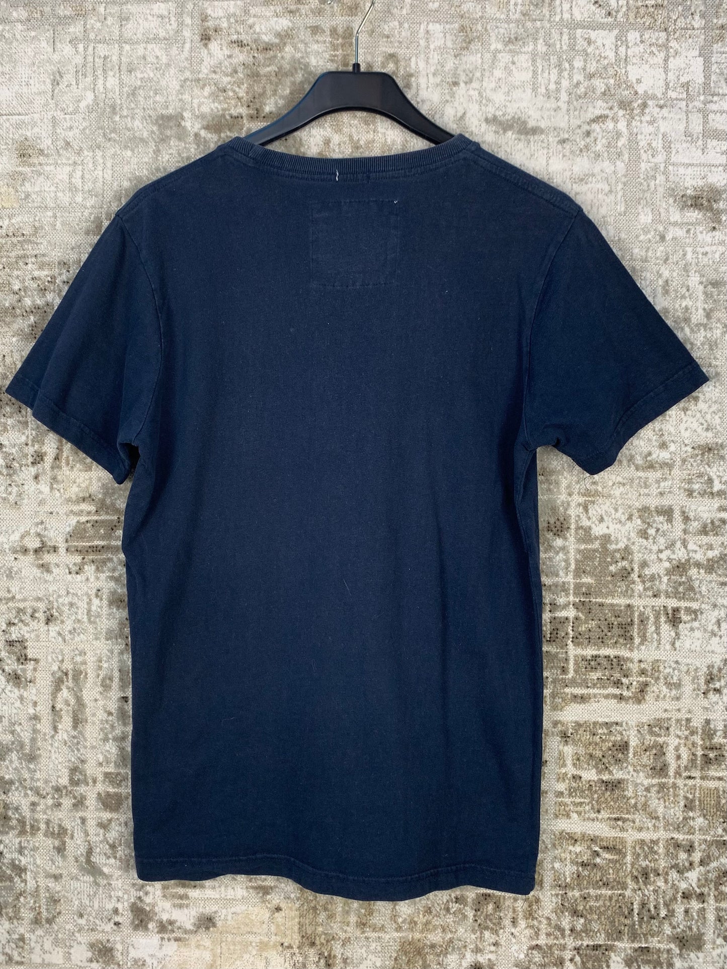 Mens Vintage Abercrombie Fitch Navy Blue Graphic T Shirt