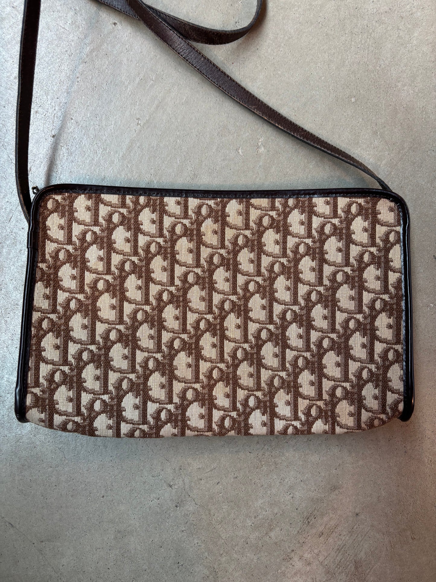 Vintage Christian Dior Brown Shoulder Bag