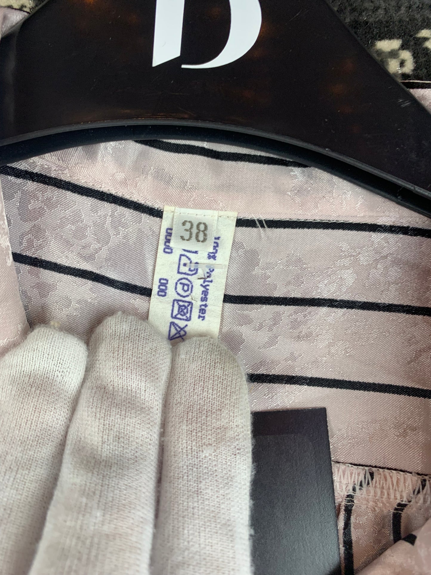 Vintage Satin Striped Button-Up Shirt