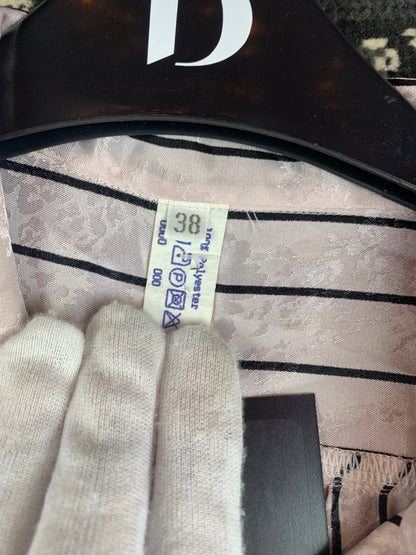 Vintage Satin Striped Button-Up Shirt