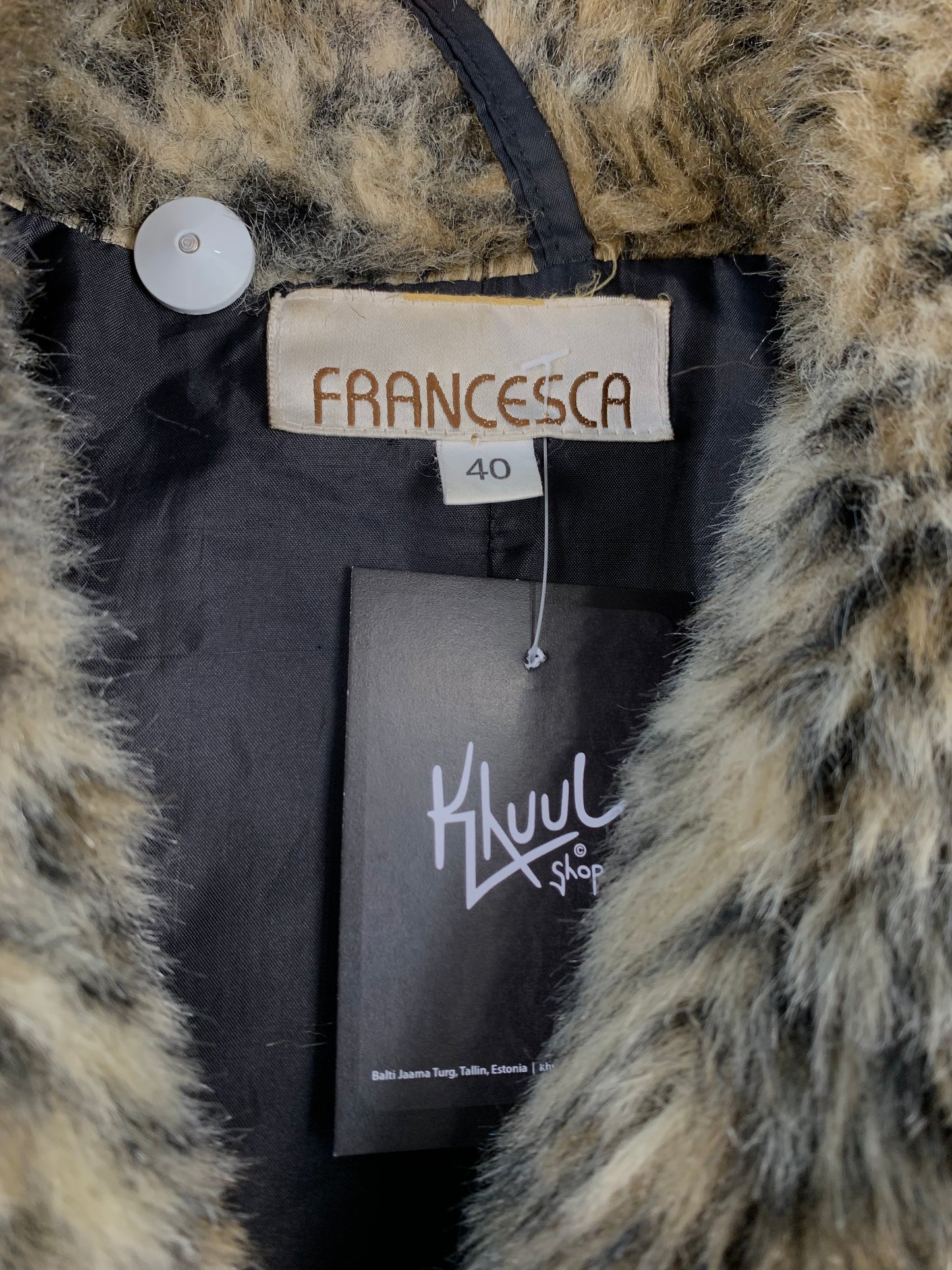 Women's Vintage Cheetah Print Faux Fur Coat