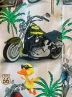 Green G Route 66 Motorcycle Hawaiian Shirt