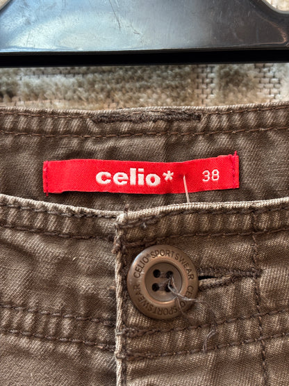 Celio Y2K Embroidered Cargo Pants