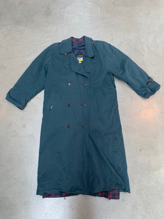 Vintage Monique Green Trench Coat