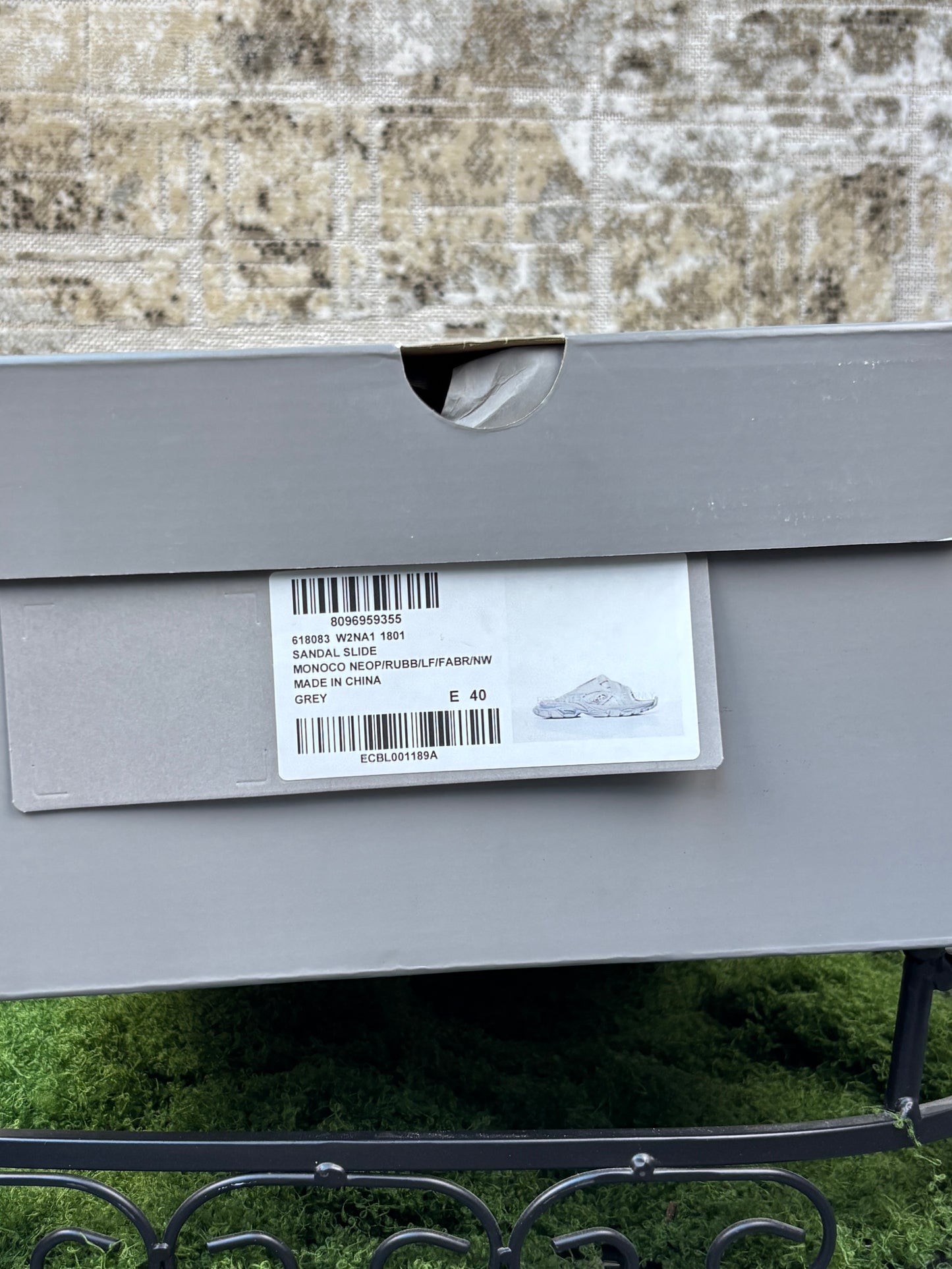 Balenciaga Track Grey Sandal Slides