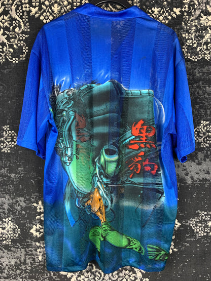 Diax Dian Tony Cyberpunk Mesh Button-Up Shirt