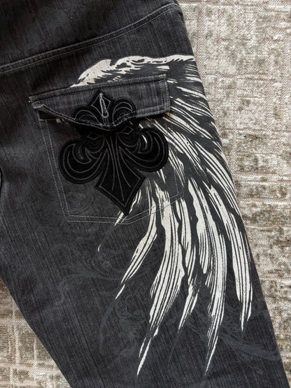 Men's Y2K RAWBLUE Grey Denim Shorts