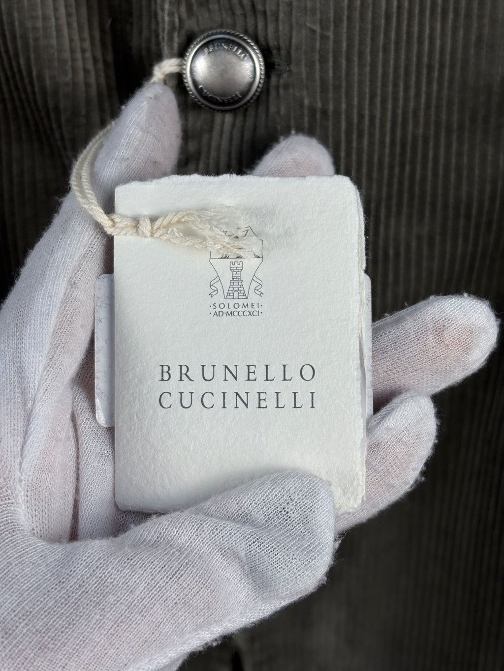 Brunello Cucinelli Corduroy Grey Blazer