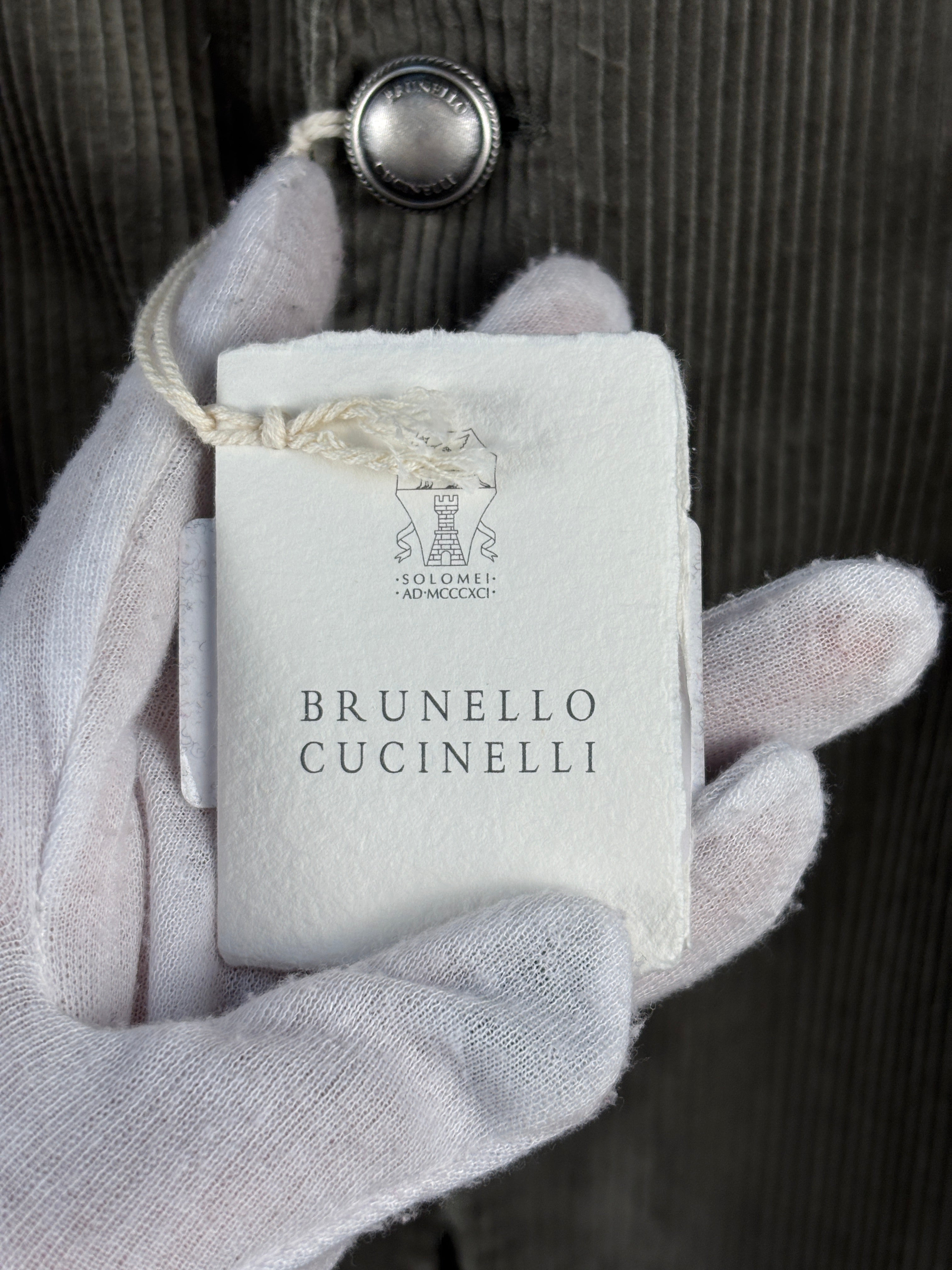 Brunello Cucinelli Corduroy Grey Blazer