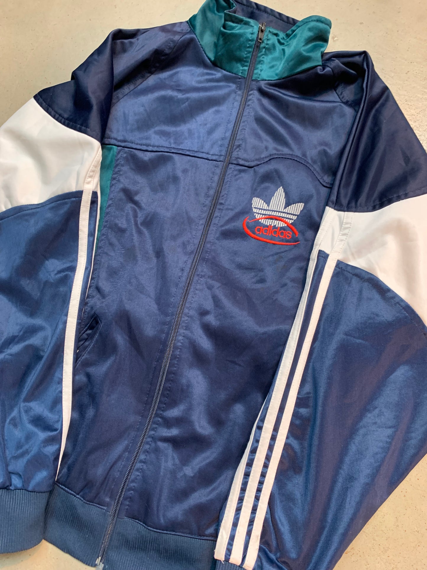 Adidas Originals Vintage Navy Blue Full Zip Track Jacket