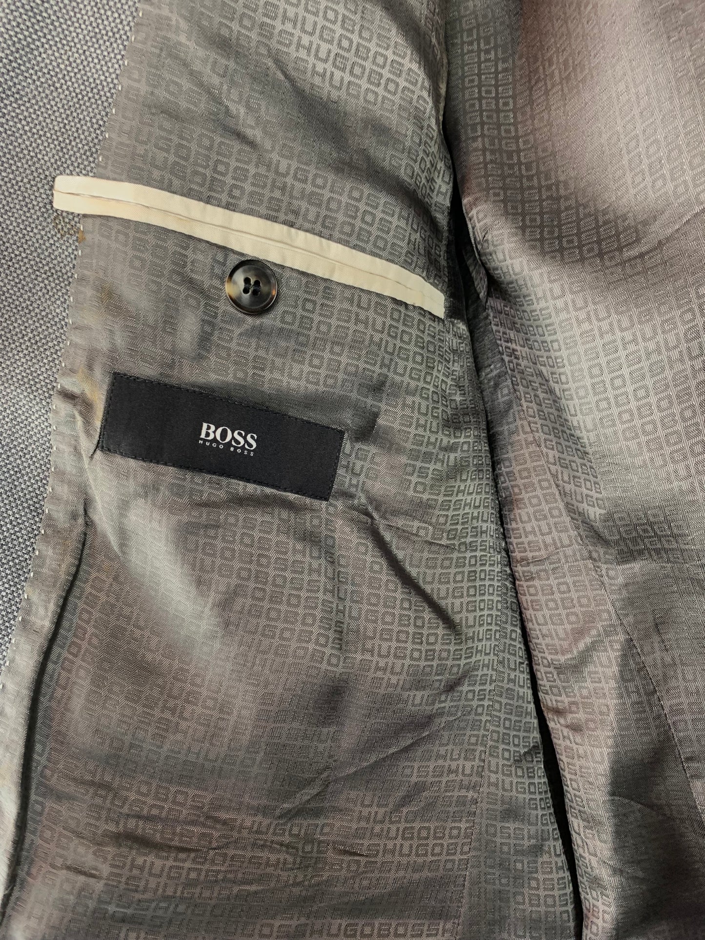 Mens Vintage Hugo Boss Classic Gray Blazer