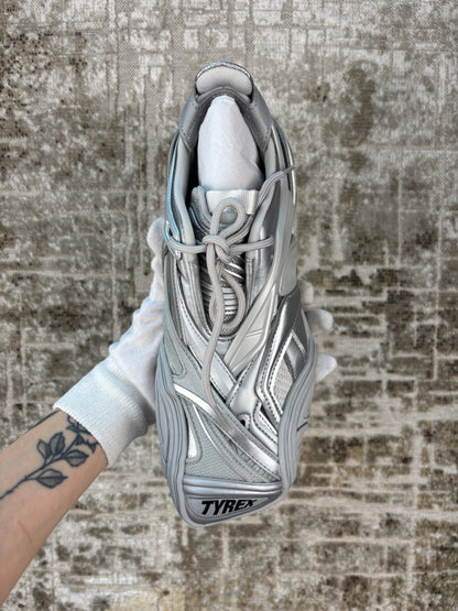 Balenciaga Metallic Silver Low Top Sneakers