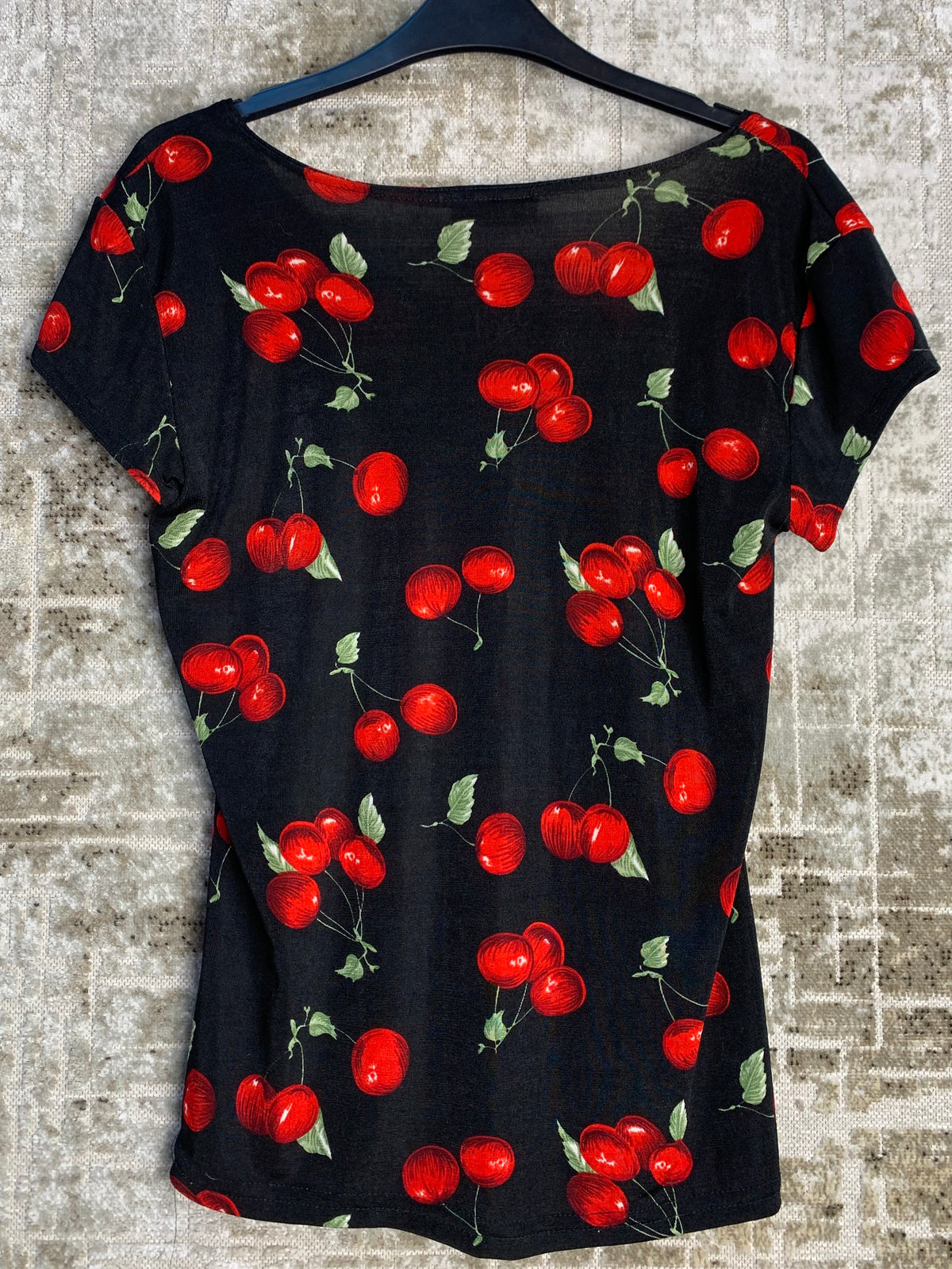 Susan Lawrence Cherry Print Top
