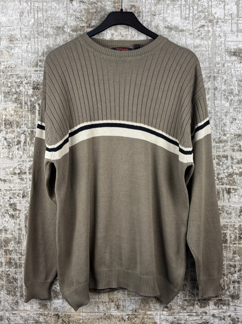 Men's Y2K Style Khaki Sweater