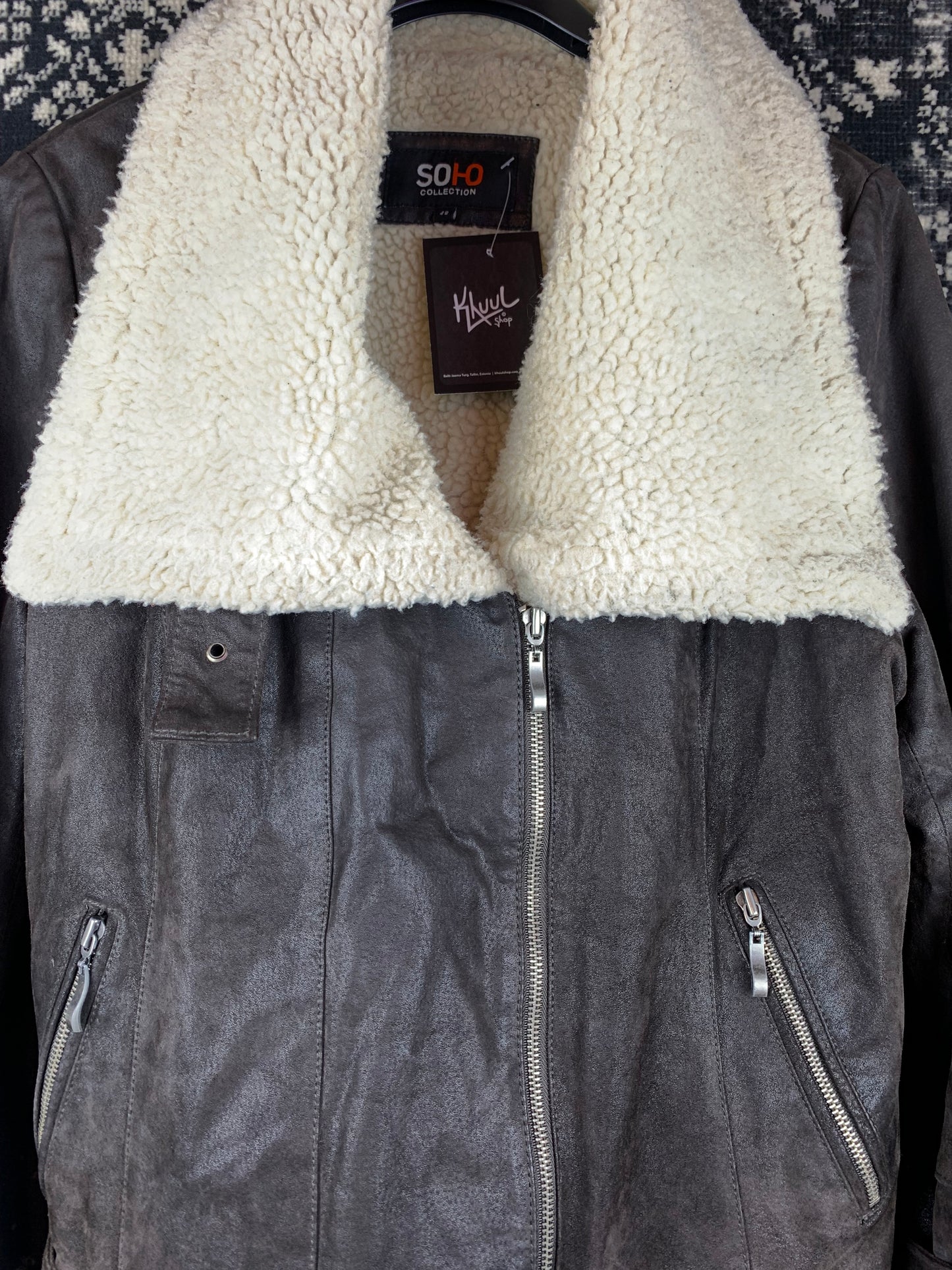 Mens Vintage Soho Collection Shearling Jacket