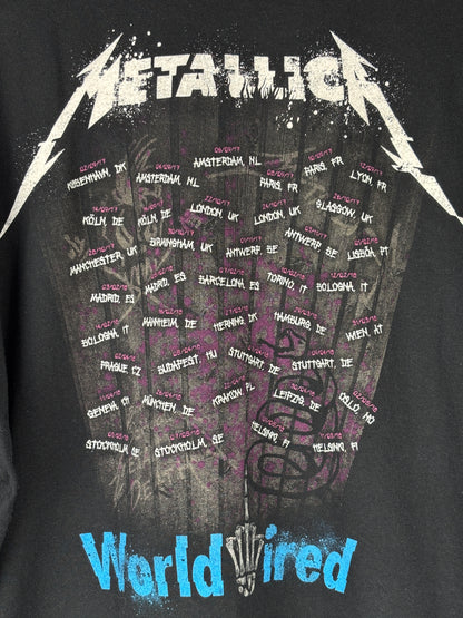 Men's Vintage Metallica WorldWired 2010 Tour Black Graphic T-Shirt